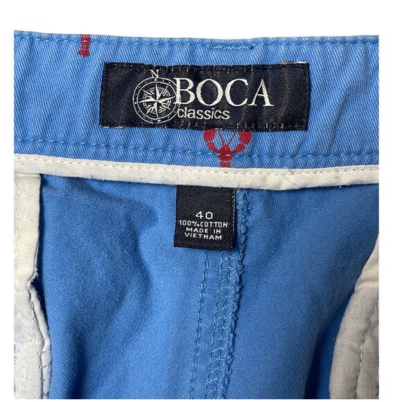 Men’s Boca Classics Blue & Red Lobster Chino Shorts Size 40 - Picture 7 of 7